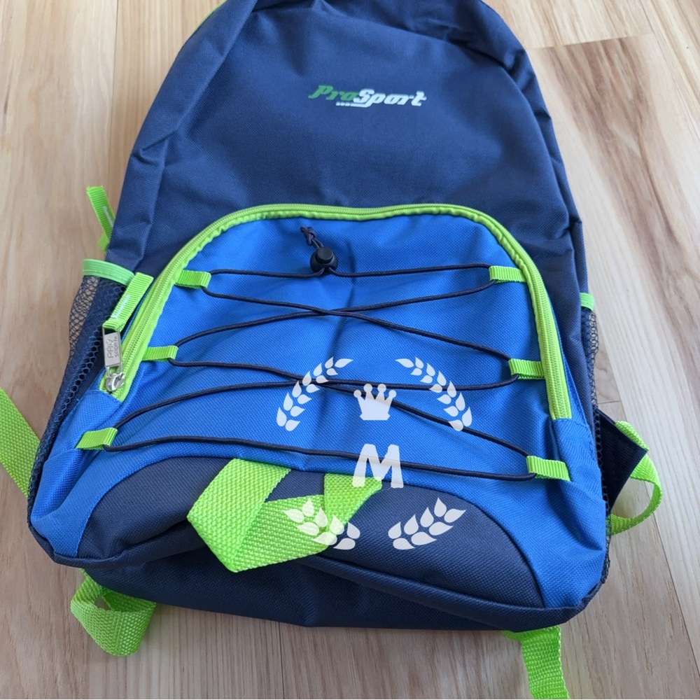 Pro Sport Boys Kids Backpack Blue/Green